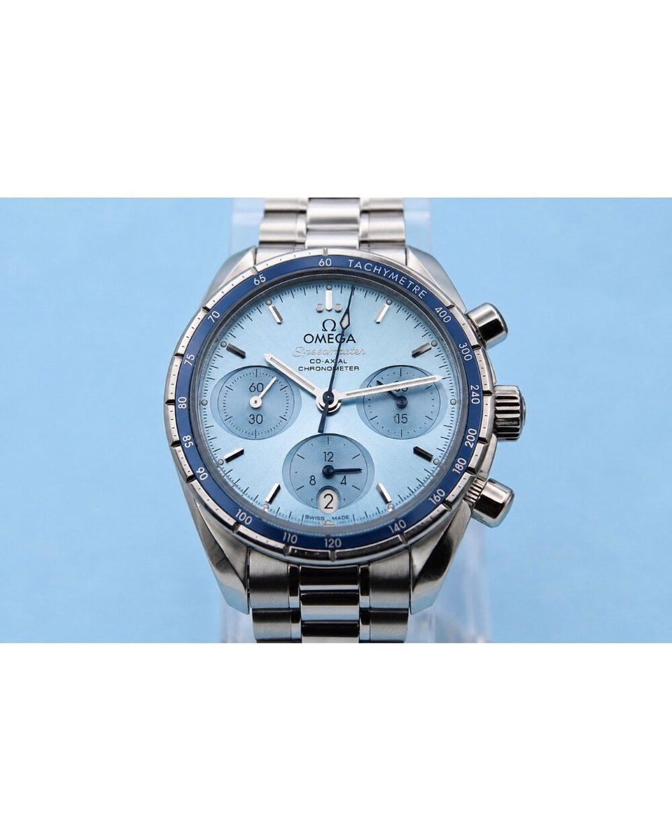 Omega Speedmaster 38 Co-Axial Chronograph “Ice Blue” 324.30.38.50.03.001